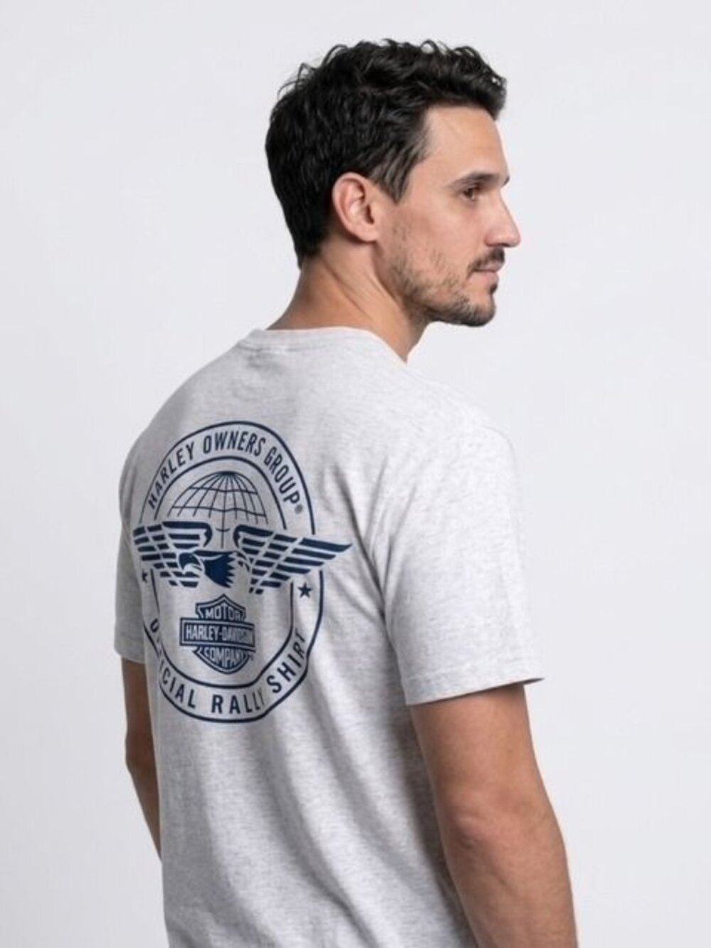 Club H.O.G. Richmond 21st Annual Rally T-Shirt By Hanes Authentic M Gray Cotton - Picture 2 of 6